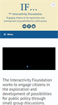 Mobile Screenshot of interactivityfoundation.org